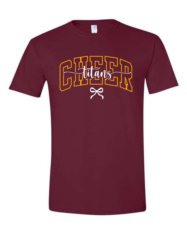 Titans Cheer Maroon Tee