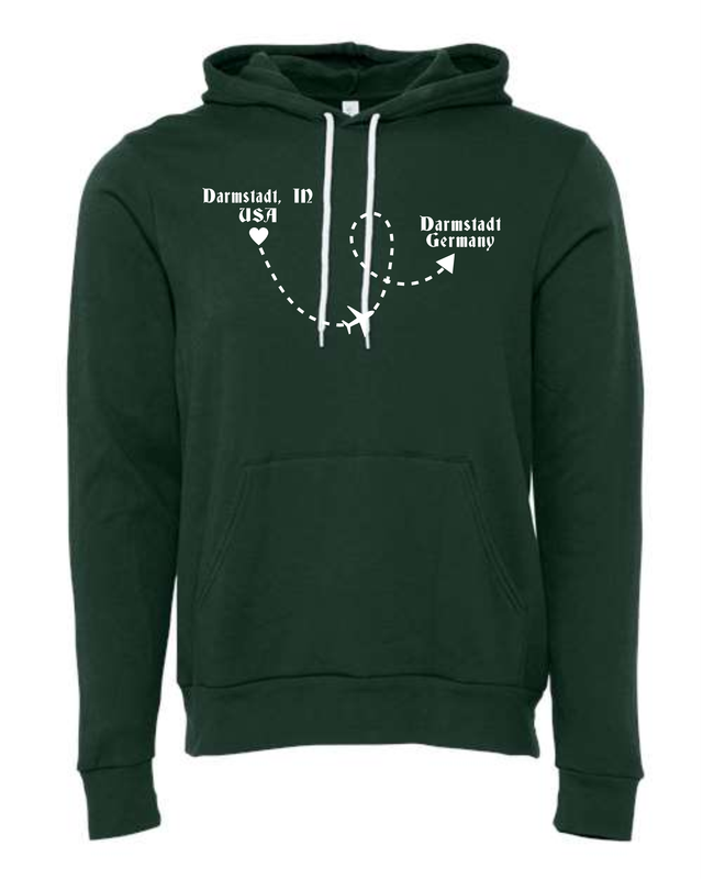 Darmstadt Germany Green Bella Hoodie