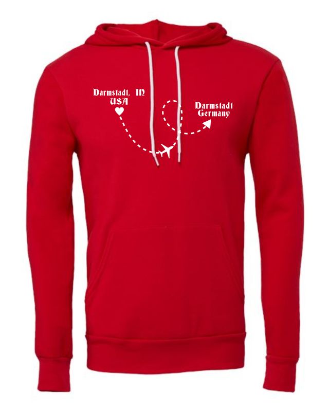 Darmstadt Germany Red Bella Hoodie