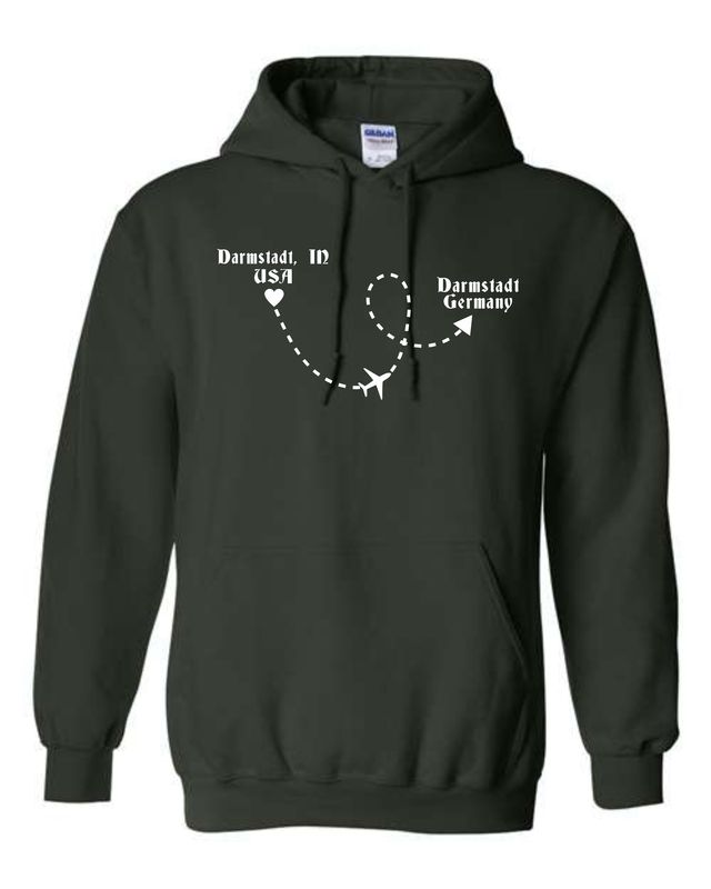 Darmstadt Germany Green Gildan Hoodie
