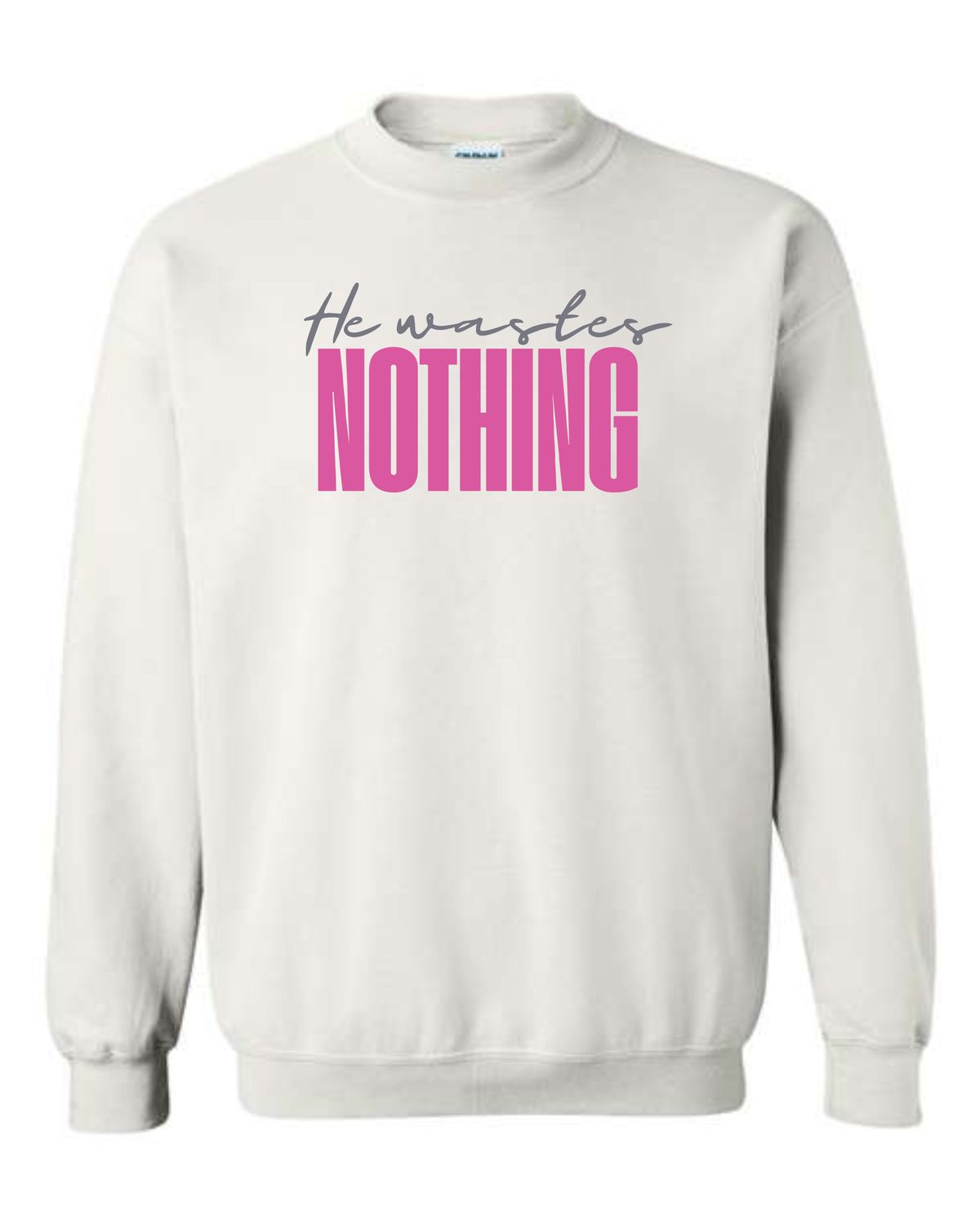 He wastes nothing crewneck