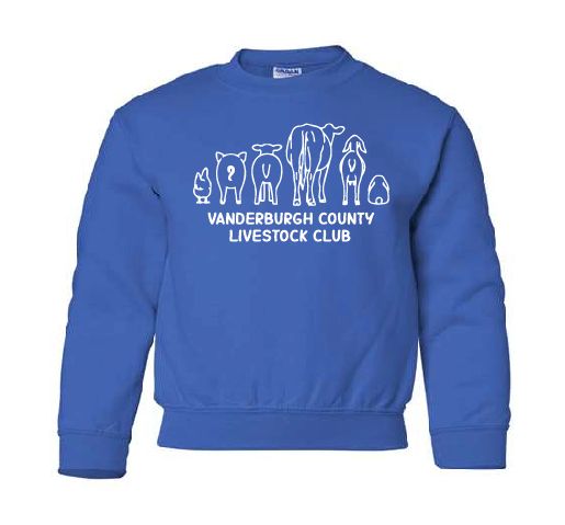 Vanderburgh Livestock Club Youth Crewneck