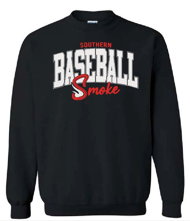 Southern Smoke Baseball Glitter Crewneck