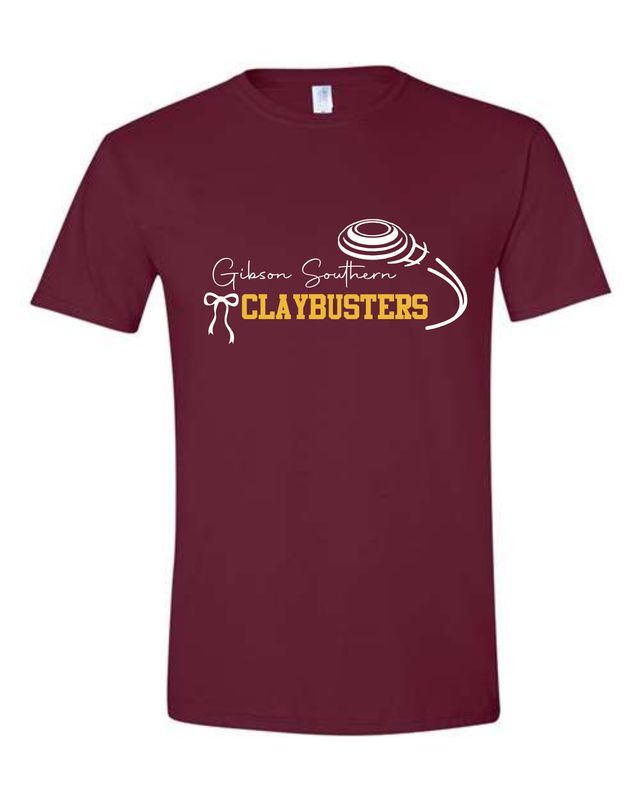GS  Claybusters Maroon Bow Tee