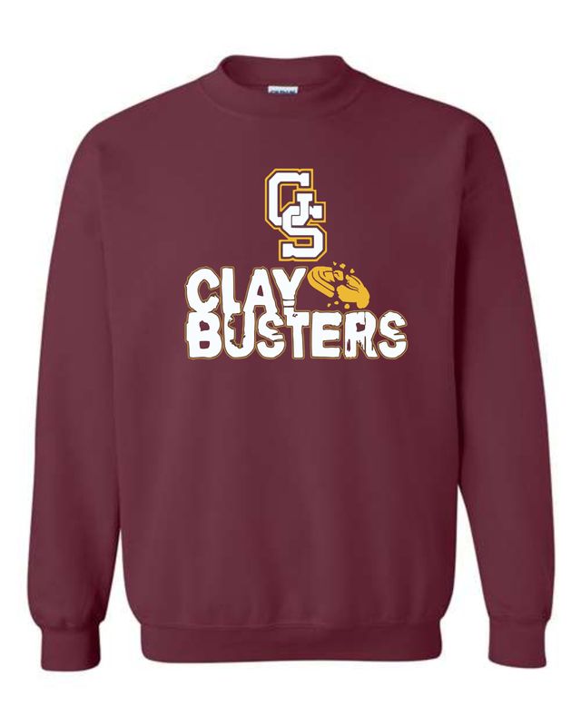 GS Claybusters Maroon Crewneck