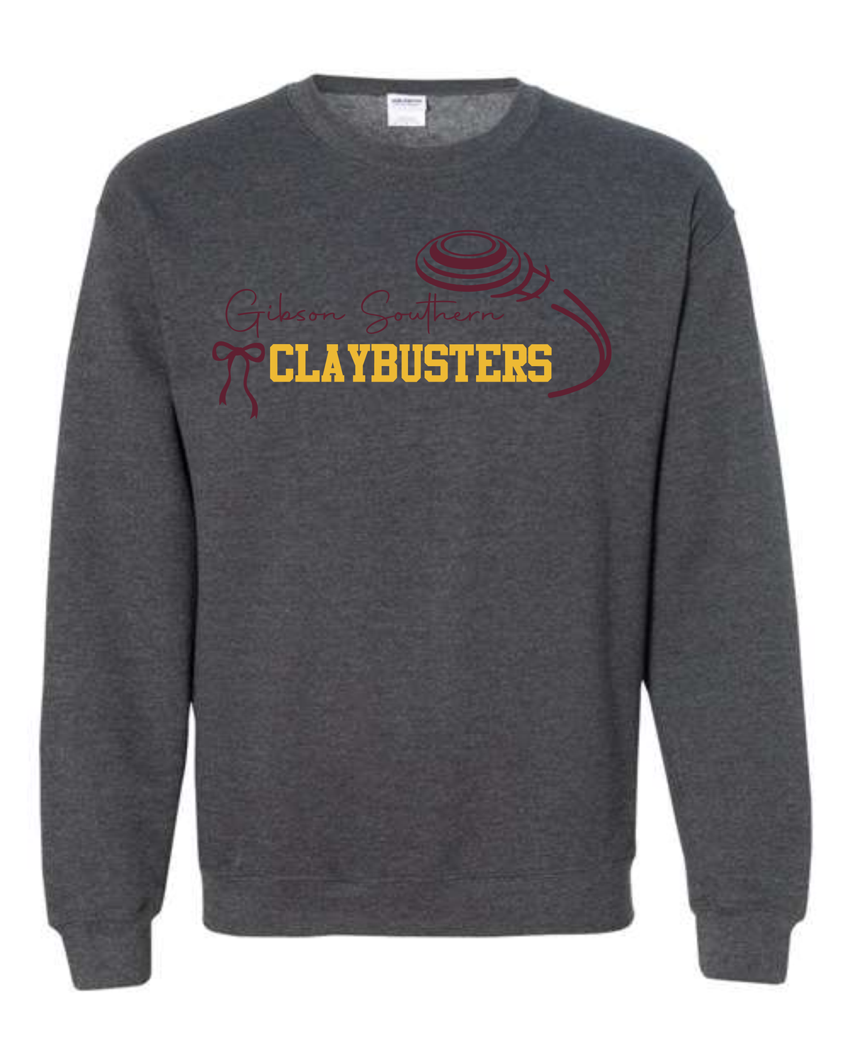 GS Claybusters Bow Grey Crewneck