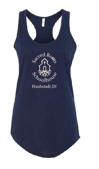 Sacred Roots Women's Razorback Tank in Navy