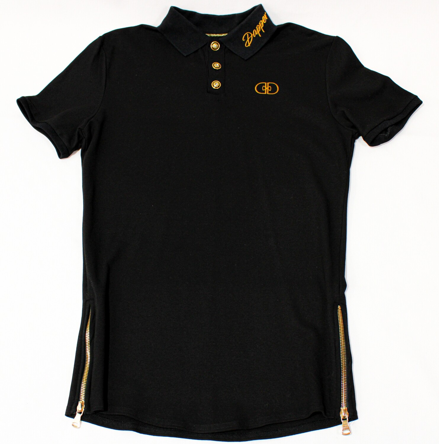 "Luxxe" Polo in black/gold