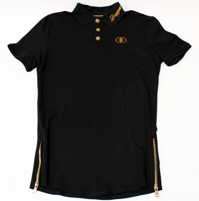 &quot;Luxxe&quot; Polo in black/gold