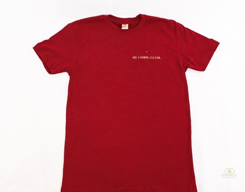 The "Stamp" Tee in Cranberry