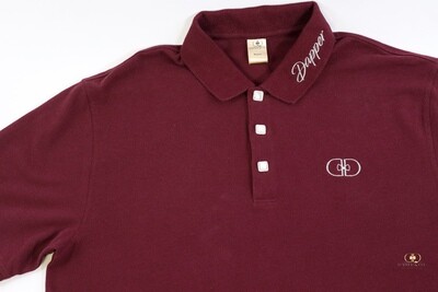 "Prestige" Pique Polo Burgundy/Silver