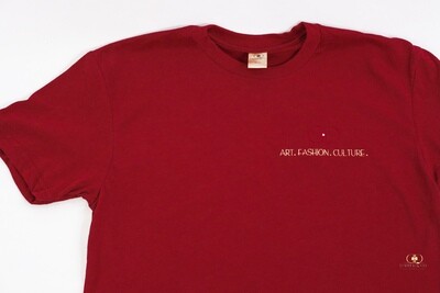 The "Stamp" Tee in Cranberry
