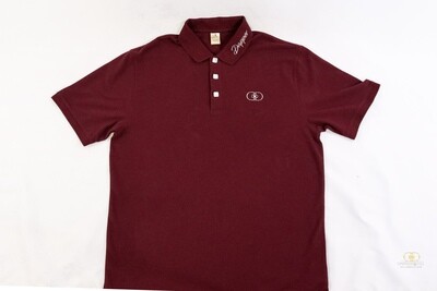 &quot;Prestige&quot; Pique Polo Burgundy/Silver