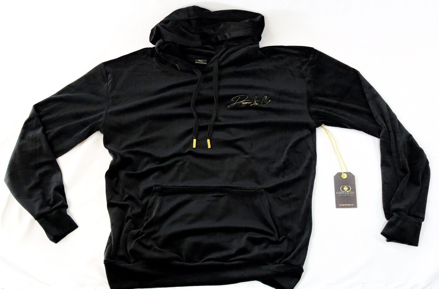 "Level Up (L^)" Velour Track-Suit (Black/Gold)