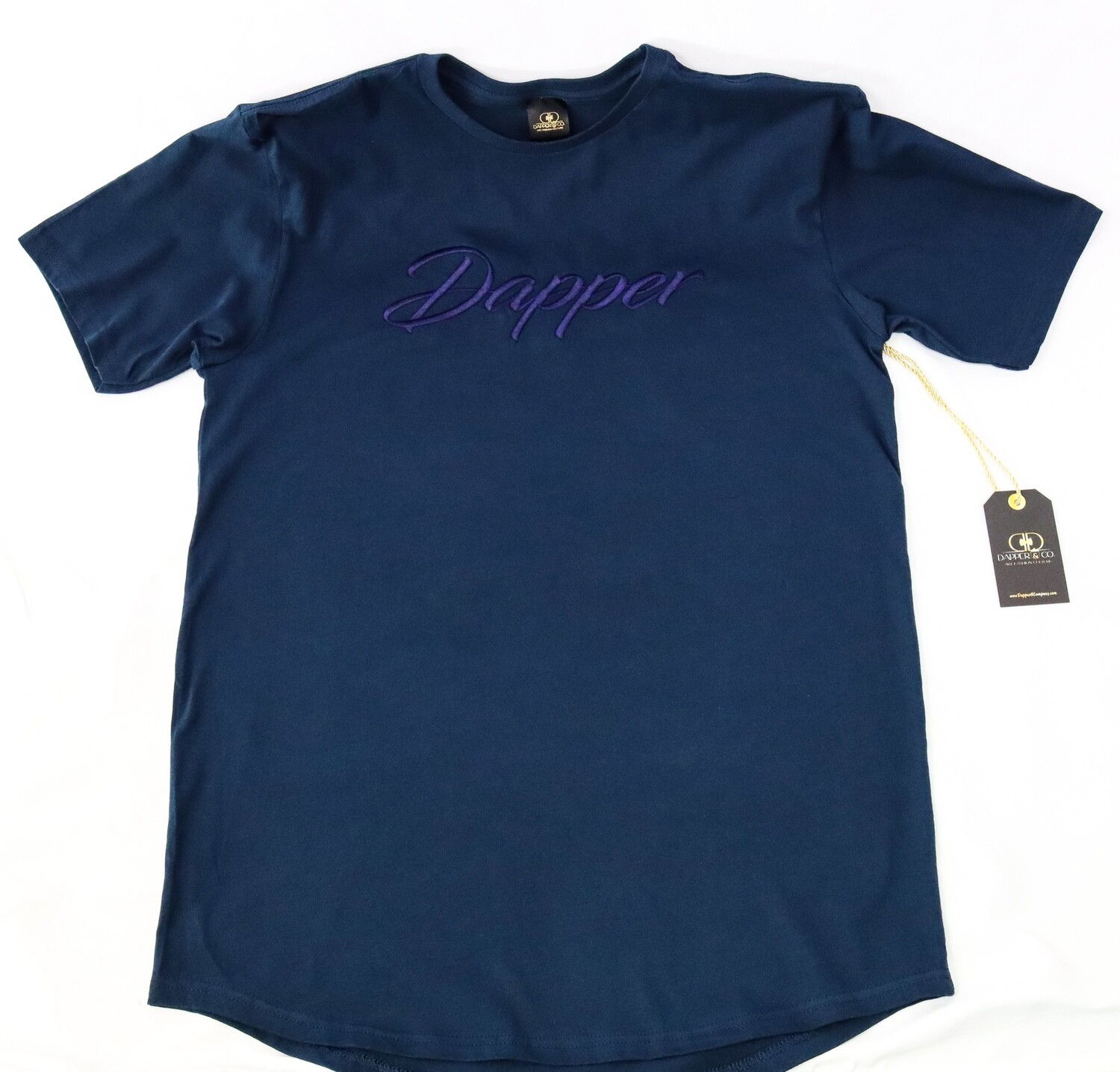 Dapper "Script" Tee (Navy/Navy)