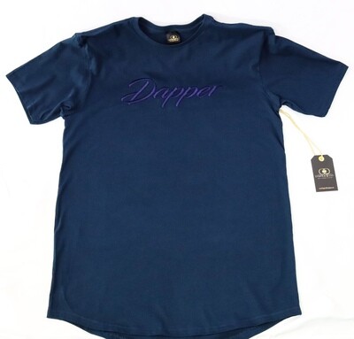 Dapper &quot;Script&quot; Tee (Navy/Navy)