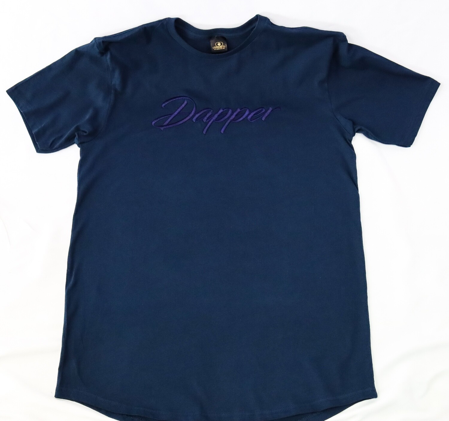 Dapper "Script" Tee (Navy/Navy)