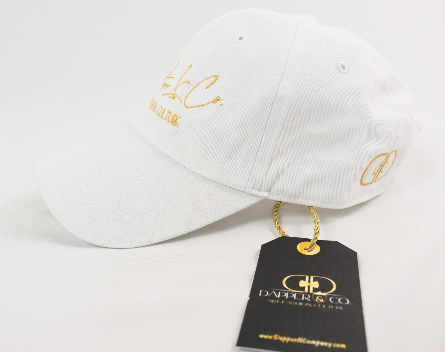 Dapper "Signature" Hat (White/Gold)