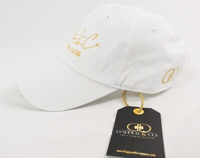 Dapper &quot;Signature&quot; Hat (White/Gold)