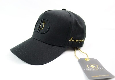 Dapper &quot;Crest&quot; Snap-back (Black/Gold)