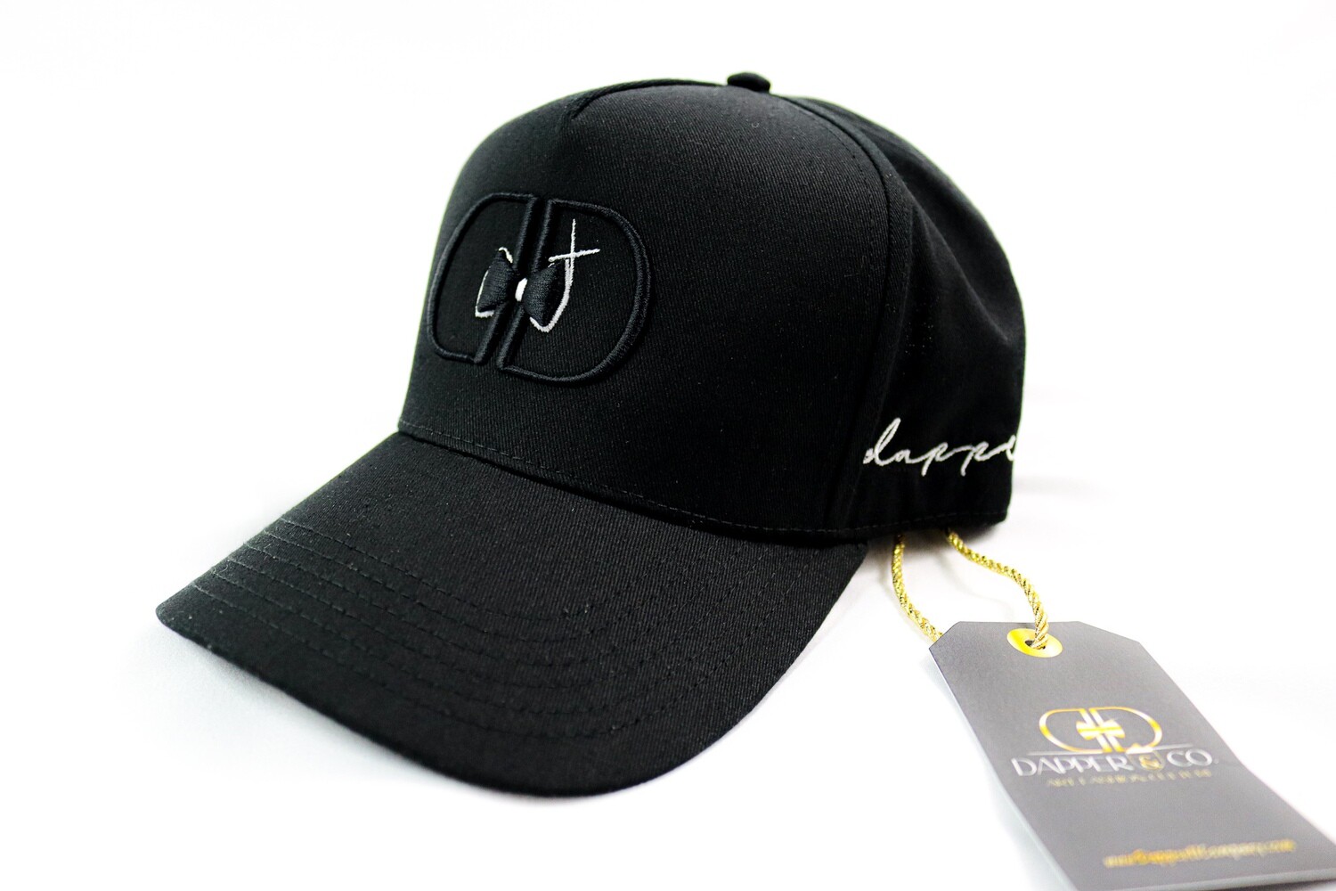 Dapper &quot;Crest&quot; Snap-back (Black/White)
