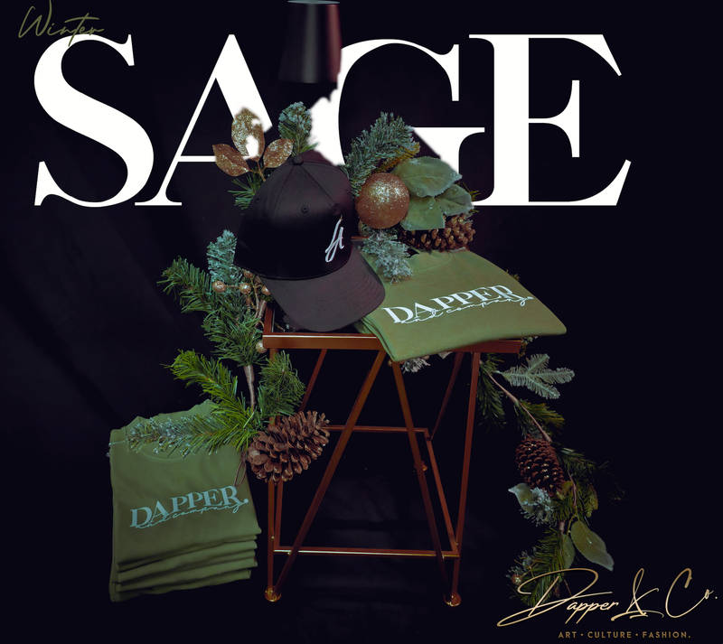 Heritage Script Tee &quot;Sage&quot;