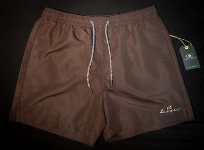 "Paradise" Swim Short "Chocolate" (Imprint Edition)