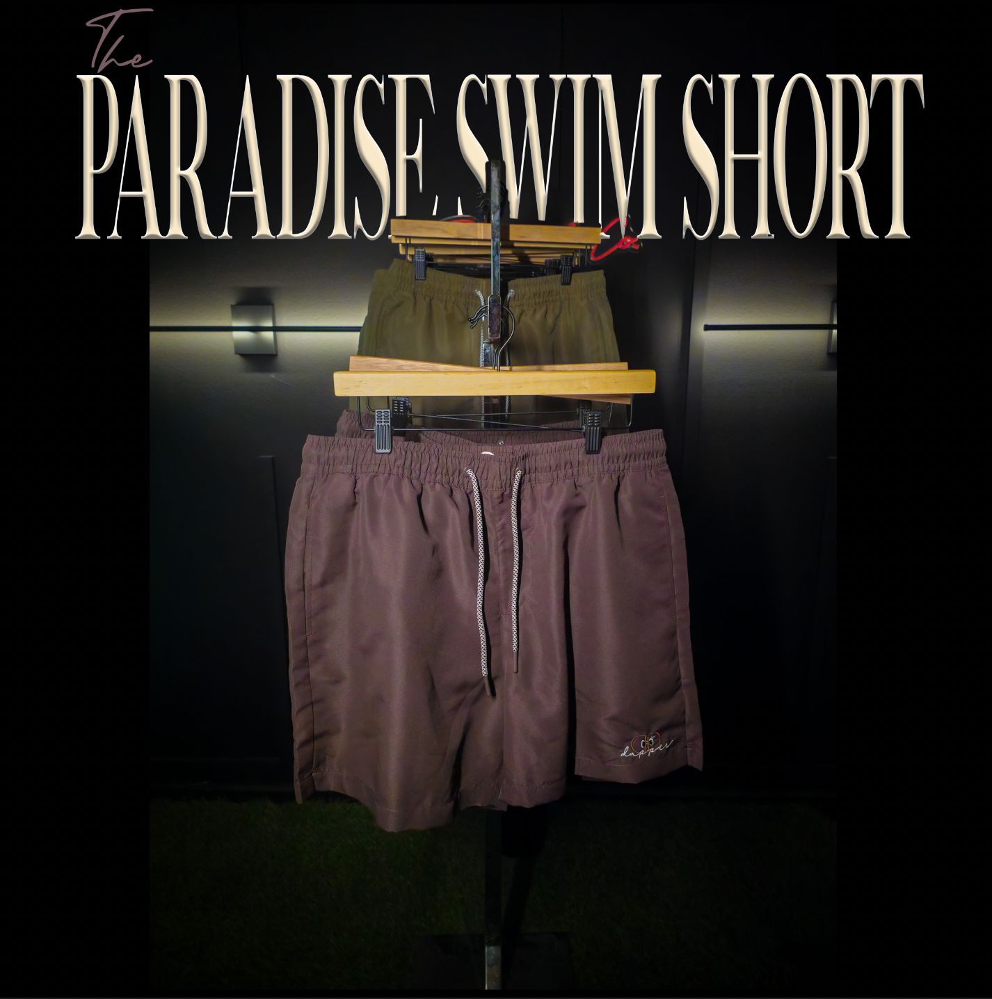 &quot;Paradise&quot; Swim Short &quot;Chocolate&quot; (Imprint Edition)