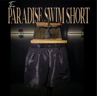 &quot;Paradise&quot; Swim Short &quot;Black&quot; (Imprint Edition)
