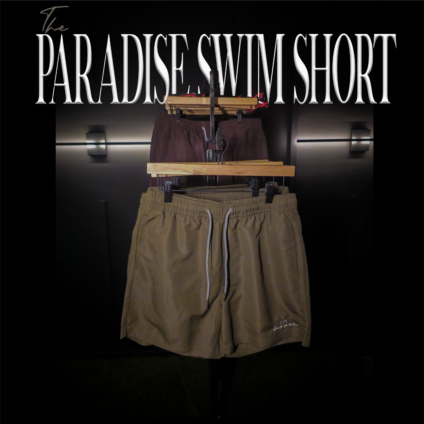 &quot;Paradise&quot; Swim Short &quot;Olive&quot; (Imprint Edition)