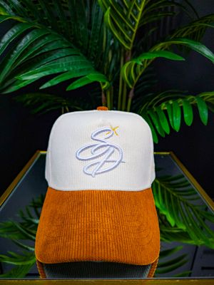 Signature &amp; Dapper Hat (Crème/Cognac) *Corduroy*