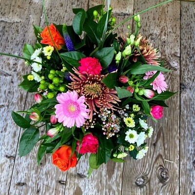 Amber-Rose Vase Arrangement