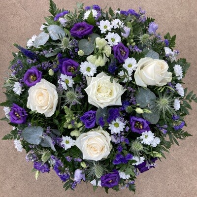 Purple &amp; White Floral Posy Pad