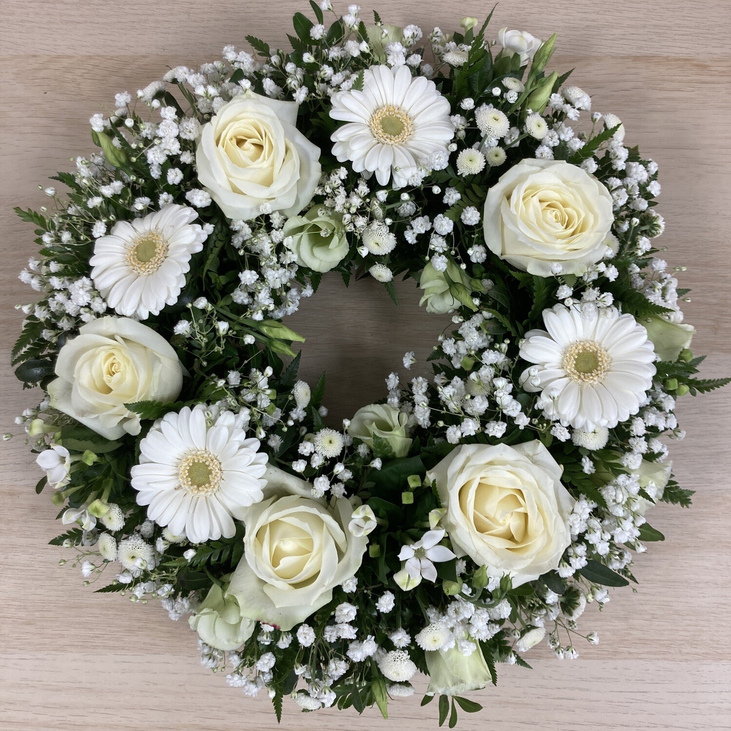 White Floral Wreath Tribute