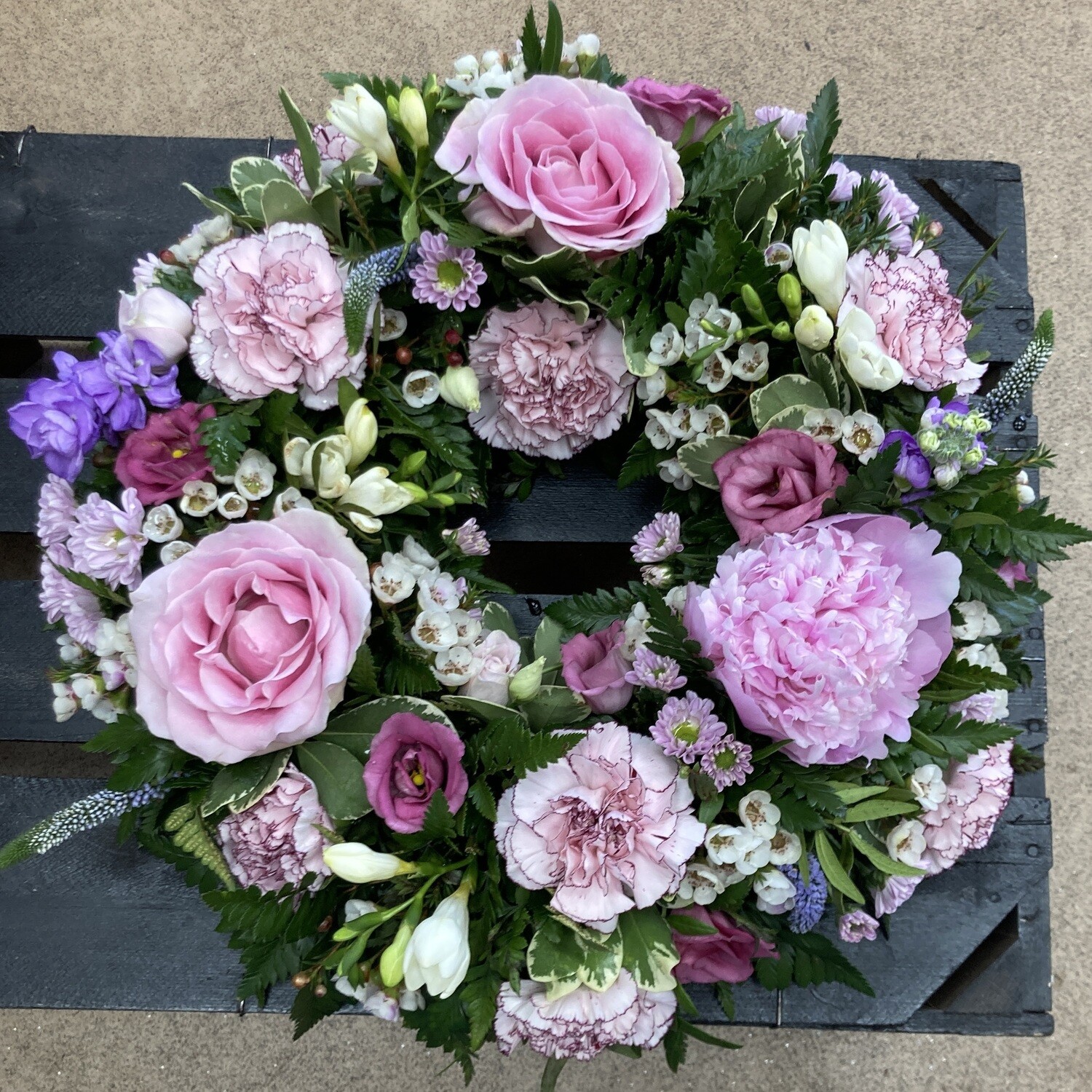 Pink Floral Wreath Tribute