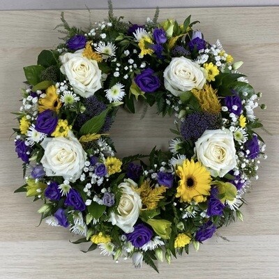 Vibrant Floral Wreath Tribute Vibrant Floral Wreath Tribute