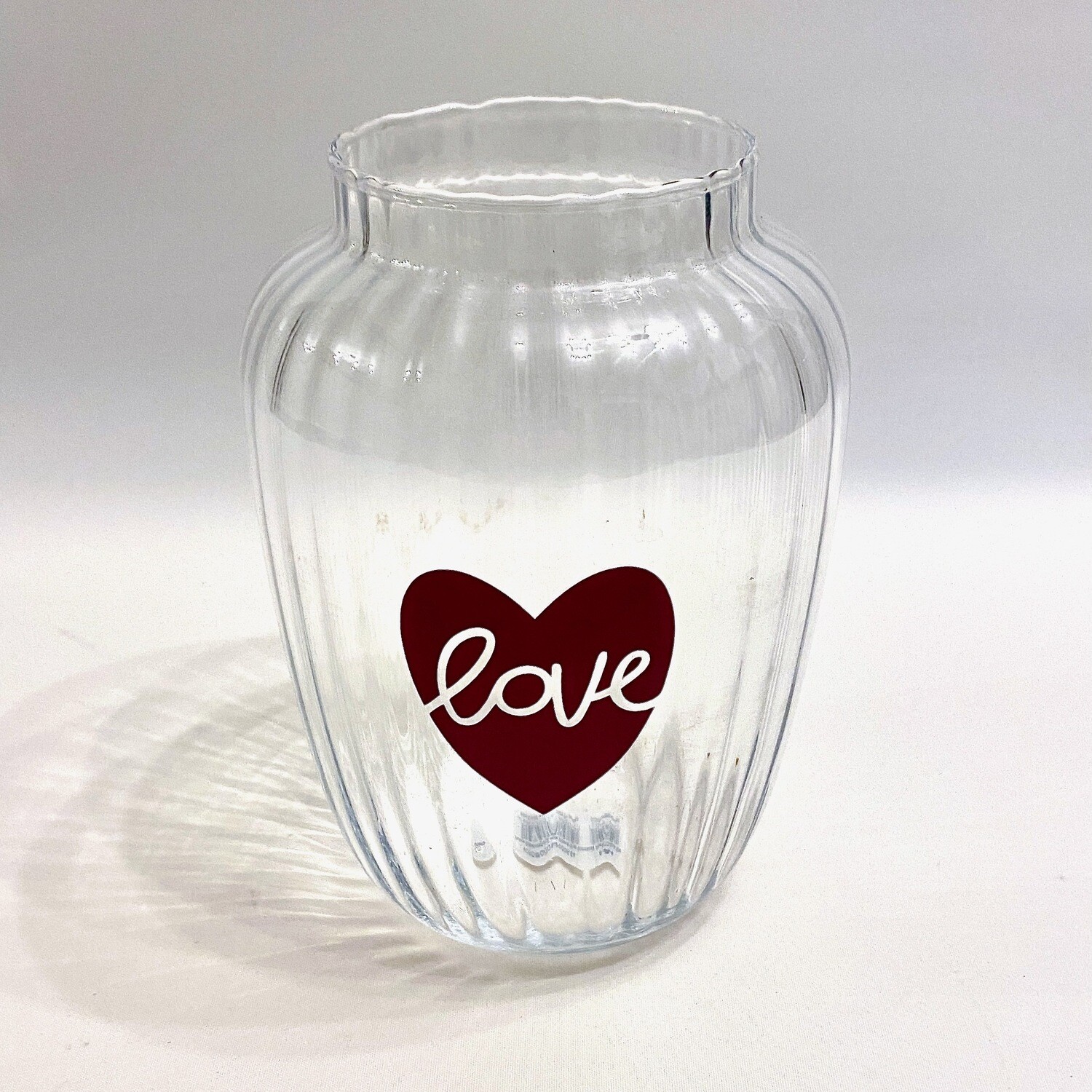 Love Heart design  Glass Vase