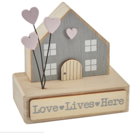 Love Lives Here Wooden House