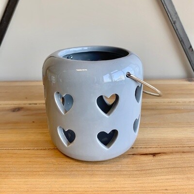Soft Grey Heart Lantern