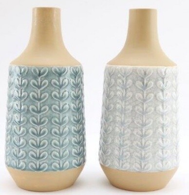 Retro Design Leaf embossed Vase