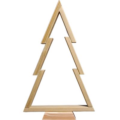 Handcrafted Wooden Christmas Tree - Natural Finish