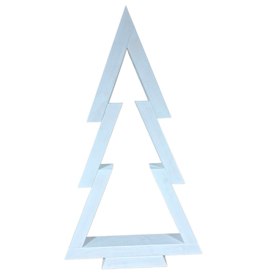 Handcrafted Wooden Christmas Tree - White washed Finish