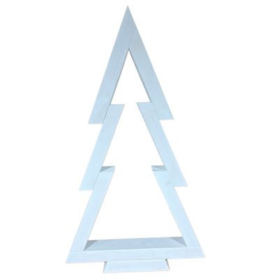 Handcrafted Wooden Christmas Tree - White washed Finish