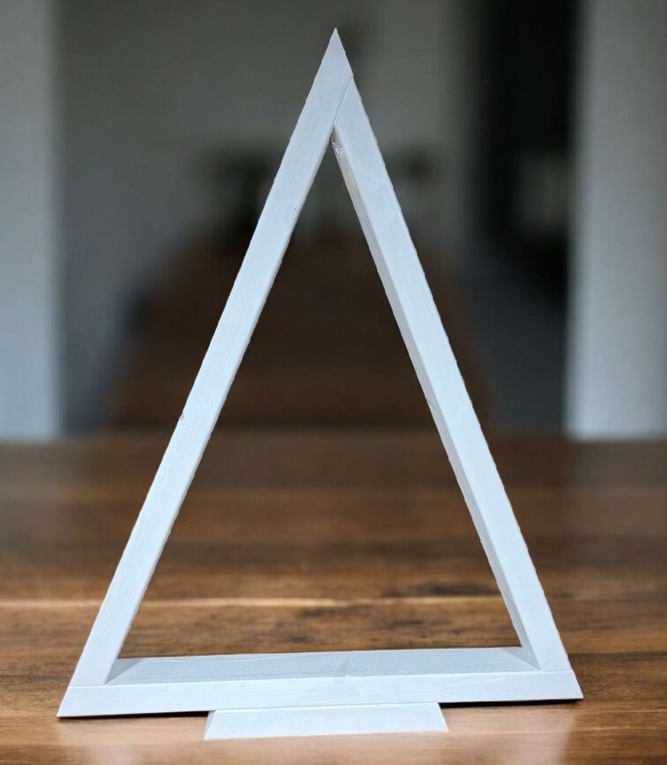 Minimalist Wooden Christmas Tree – White Washed  Finish
