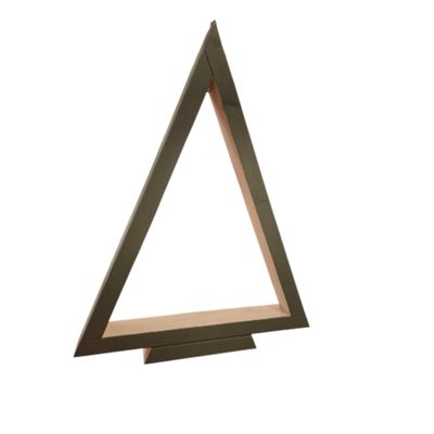 Minimalist Wooden Christmas Tree – Olive Green / White Washed  Finish