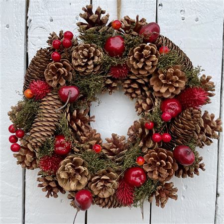 Artificial Cherry &amp; Berry 30cm Wreath