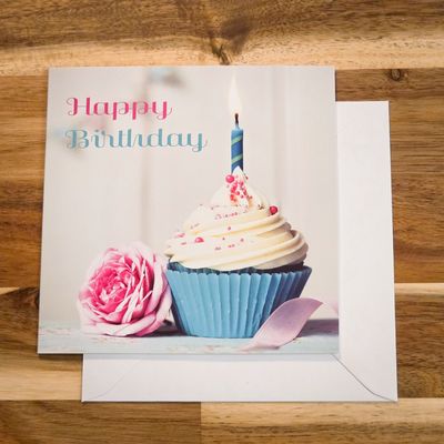 Happy Birthday Cake Greetings Card