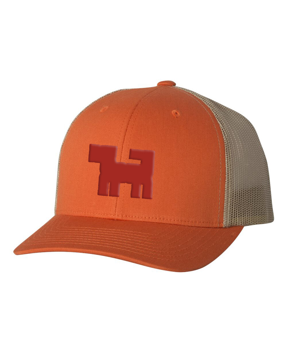 Lucky Dog Casino - Hat, COLOR: Orange with Tan Mesh
