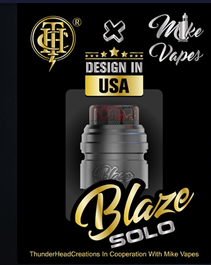 BLAZE SOLO RDA (Single) Thunderhead Creations  &amp; Mike Vapes  COLOR: *GUN*
