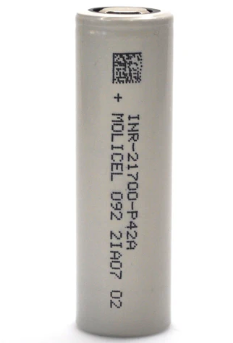 MOLICEL/NPE INR-21700-P42A (45A) (4200MAH) FLAT TOP 21700 BATTERY